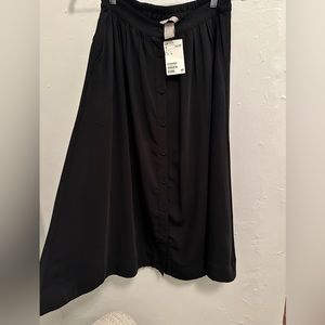 NWT | Black Button Down Skirt